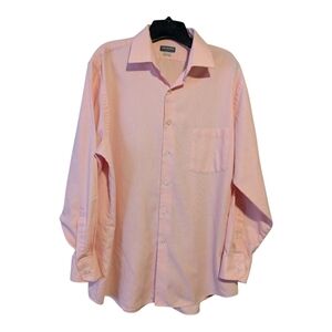 Van Heusen Originals Men's Shirt. Long Sleeve,Reg. fit. Orange.16-16.5. 32-33 LG